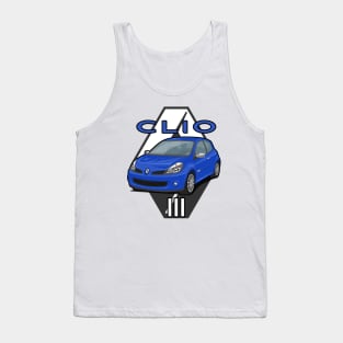 Clio III 3 Car Lutecia hatchback blue Tank Top